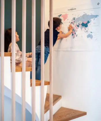 Planisphère, une carte du monde imprimée sur toile de coton