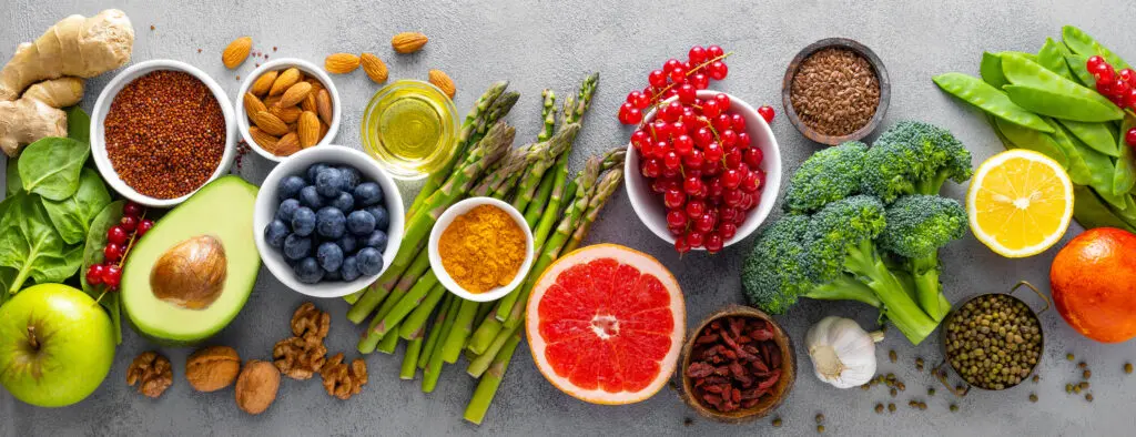fruits et légumes frais, oléagineux