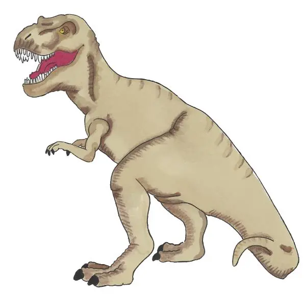 Illustration originale des Jolies Planches du t-rex