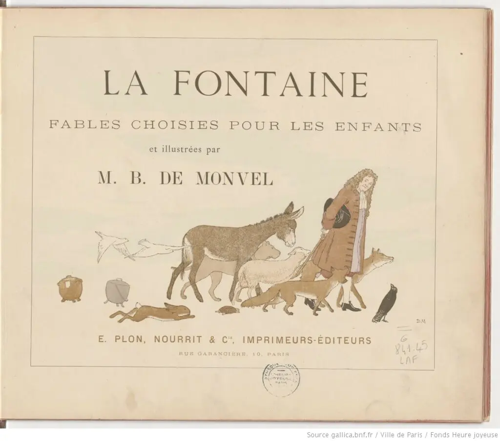 fables de la Fontaine, illustrations Boutet de Monvel, BNF