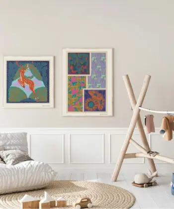 réédition de motif art déco réalisé au pochoir réalisé par Auguste Thomas