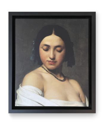 Etude florentine ou jeune fille en buste les yeux baissés par hippolyte Flandrin Nantes musées des beaux arts