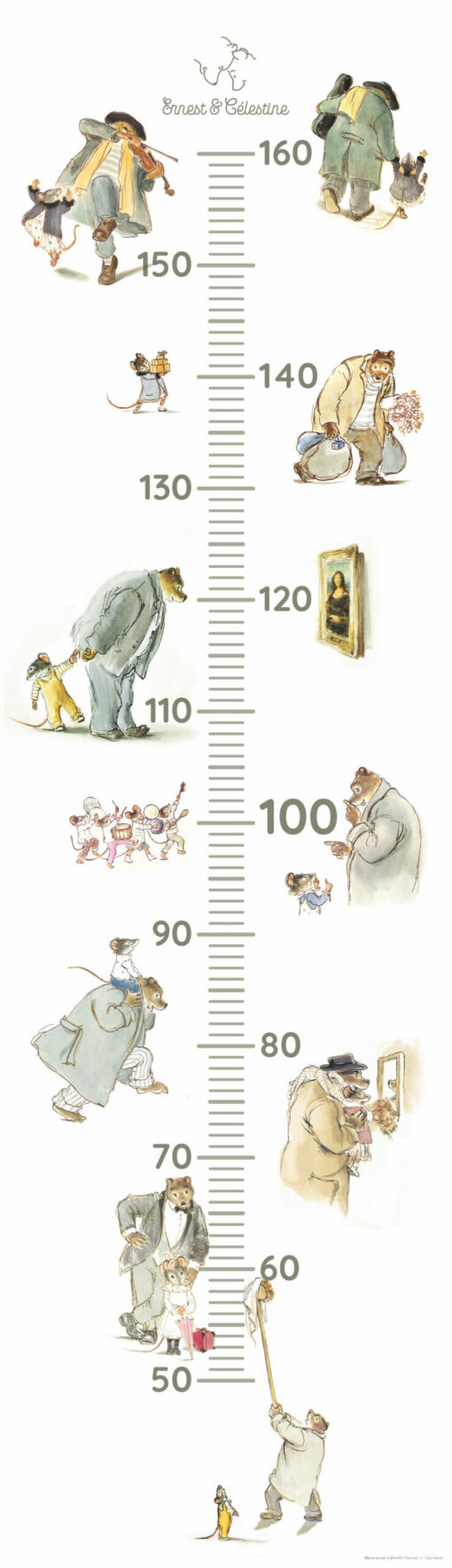 toise Ernest et Celestine pour mesurer les enfants