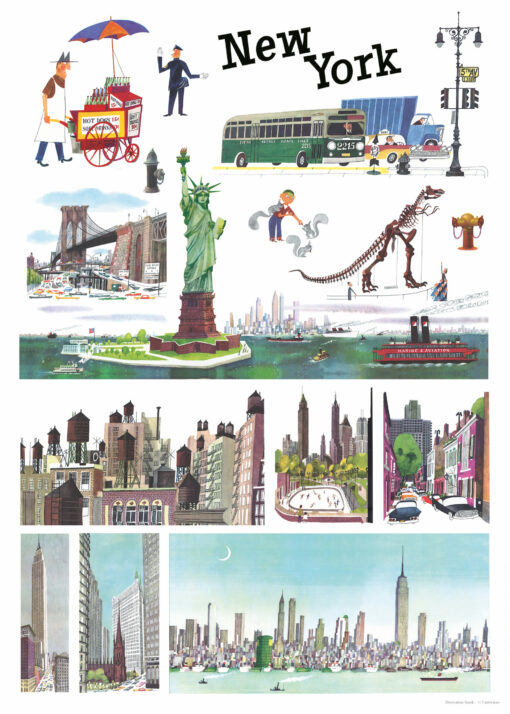 visite de la ville de New York, ses monuments, sa culture, illustrée par Sasek