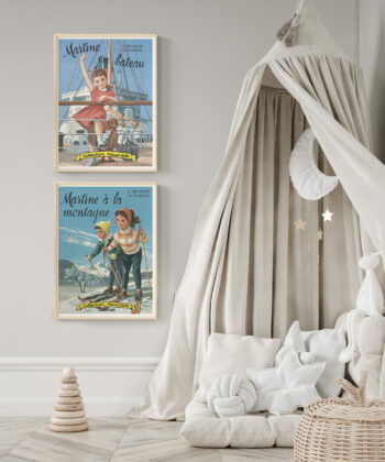 chambre enfant avec affiche Martine à la montagne