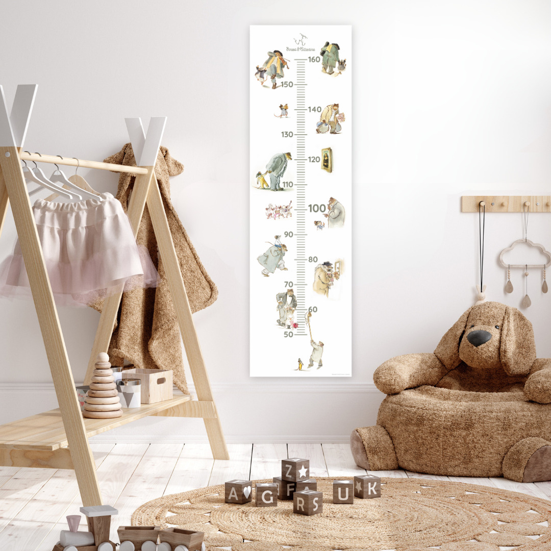 décoration de chambre d'enfant avec une toise Ernest et Celestine